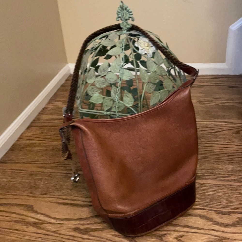 Brighton brown leather bucket bag Purse Shoulder